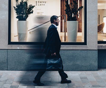 Businessman walking