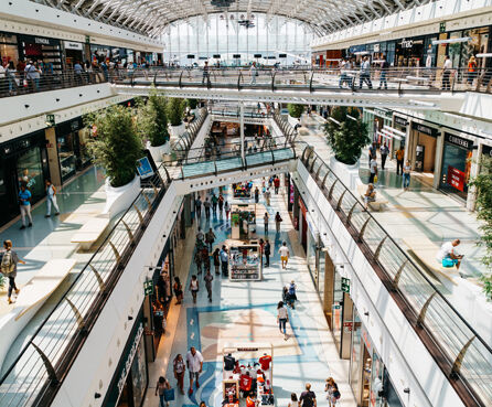 People crowd looking for summer sales in Vasco da Gama Shopping Center Mall, in Lisbon, Portugal