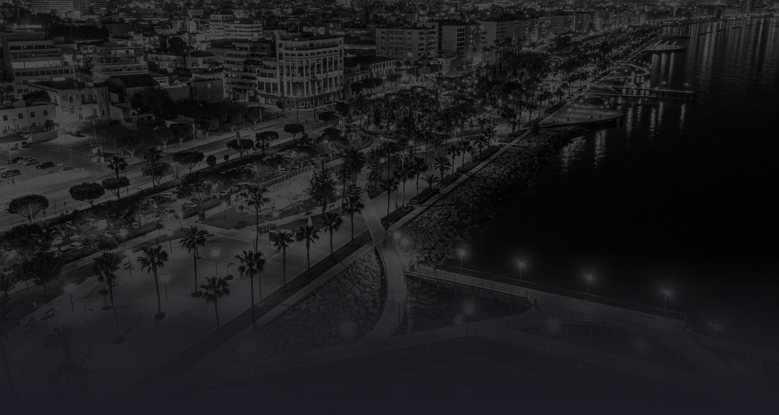 Aerial view of Limassol city coast in Cyprus