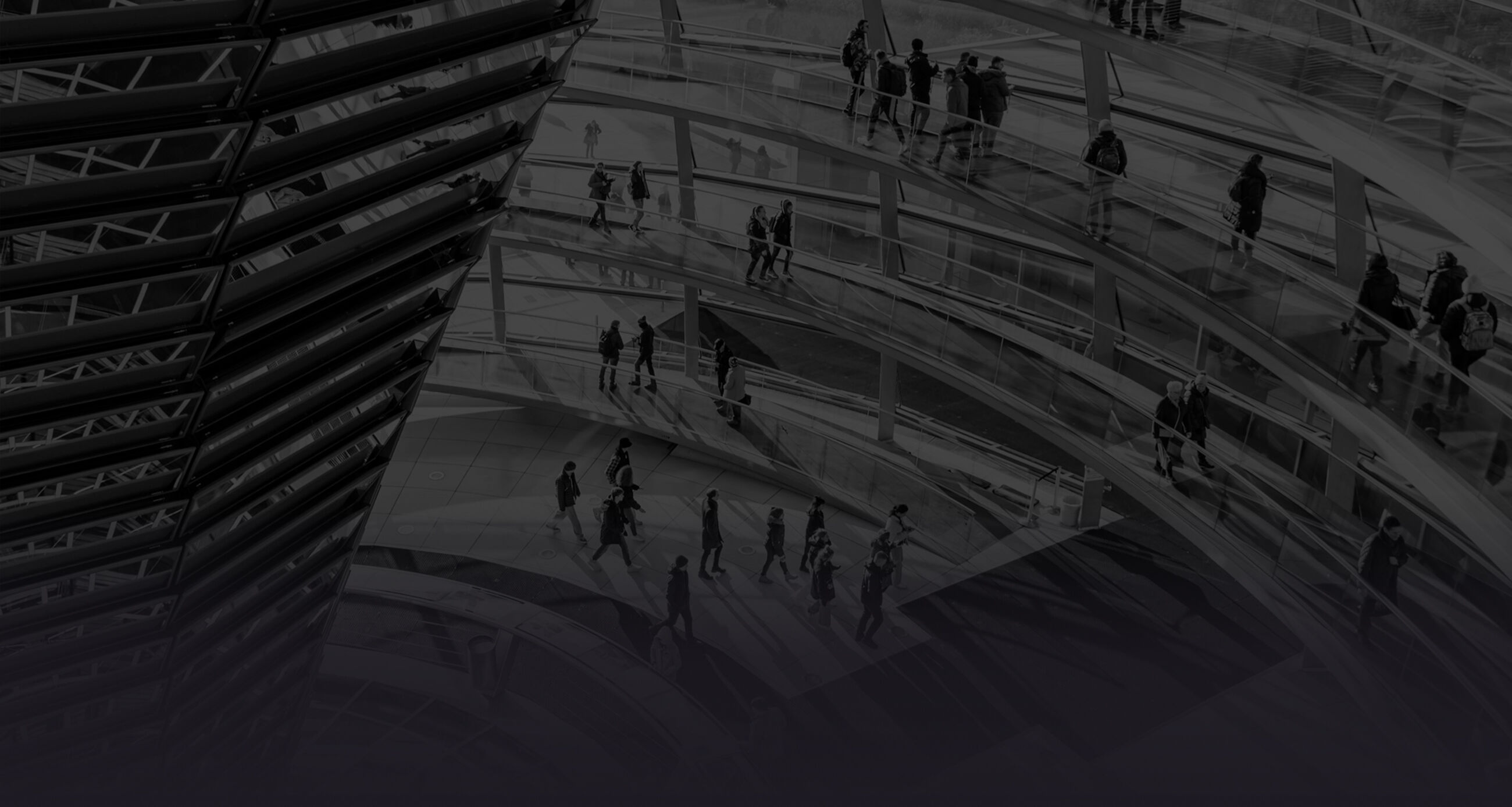 Glass dome on the top of the Reichstag in Berlin, Germany